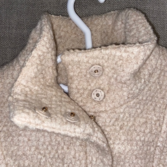 Beige/cream woman’s tweed winter coat - Picture 3 of 6